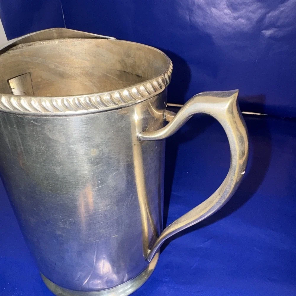 ANTIQUE GRAND SILVER‎ CO. WEAR BRITE NICKLE-SILVER PITCHER ~ 8